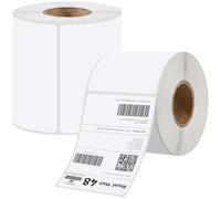EPACKAGING 4x6 Thermal Labels 100x150mm, 500 White Direct Thermal Printer Labels, Shipping Labels, Compatible with Zebra, Rollo, MUNBYN 500 Labels 1 Roll