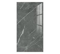 Epaing 10 PCS PVC Marble Tiles Bathroom Kitchen Tile Stickers, Stronger Waterproof Self Adhesive Tiles 30 * 60cm Tile Stickers for Kitchen Wall Home Decoration (Castle Grey)