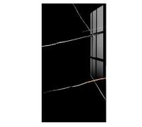 Epaing 10 PCS PVC Marble Tiles Bathroom Kitchen Tile Stickers, Stronger Waterproof Self Adhesive Tiles 30 * 60cm Tile Stickers for Kitchen Wall Home Decoration (Lightning Black)