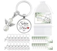 Epaing Pack of 15 Key Chains Beautiful That There Is You Gifts, Guardian Angel Key Ring, Small Gifts for Women, Guardian Angel Pendant, Gift, Girlfriend, Colleague, Educator, Guest Gift
