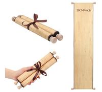 Epakh 1 Pack Blank Paper Scrolls Wrapped on Wood Rod for Writing, Drawing, Calligraphy, Wedding Vows, Cosplay Prop, Renaissance Festivals, Tabletop Role Playing