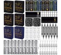 Epakh 120 Pcs/2 Sets Pastor Appreciation Gifts for Men Christian Gifts | Thank You for Lighting the Way Bags, Bookmarks Flashlight Keychain Wristband Bible Verse Card for Pastor Appreciation Day