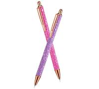 Epakh 2 Pieces Weeding Pen Vinyl Pen Pin Weeding Tool Fine Point Glitter Metal Vinyl Air Release or Car Puncturing Installation Retractable Craft Tool for DIY(Purple, Rose)