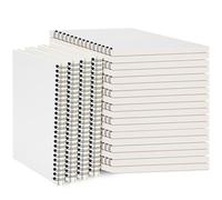 Epakh 22 Packs Spiral Notebook Hard cover Spiral Journal, Wide Ruled Pages, 50 Sheets 100 Pages, Lined Style (White,A5)