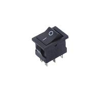 EPANO 10PCS 6A/250V 10A/125V 6 Pin 21 * 15 mm 2 Position 3Position Boat Rocker Switch on off Switch KCD1 Black 21x15mm AC(6Pin ON-OFF)