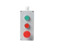 EPANO DIY Metal Push Button Control Box Explosion-proof Junction Waterproof Boxed Emergency Start Reset Electric(3P Emergency Reset)