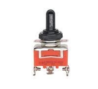 EPANO E-TEN1122 Toggle Switch 3 Terminal ON-OFF-ON 3 Positions 3 Pin Swithes 250V 15A AC with 12mm Waterproof Switch Caps Orange(E-TEN1122 and Cap)