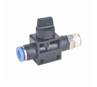 EPANO HVSF Pneumatic Hand Valve Switch Port M5 1/8 1/4 3/8 1/2 6mm pu Hose Fitting Quick Hose Connector Switching(12mm OD Hose,M5)