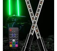 EPANO LXW 12V LED Whip Light Antenna Flag, 20 Color RGB Lighted Whips, 2PCS Off-Road Truck Sand Buggy (2FT)