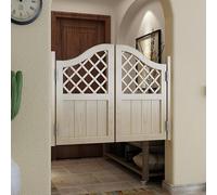 EPANO LXXW Cafe Swinging Doors Cafe Kitchen Shopping Mall Partition Swing Door, Hollow Pattern Auto Close Revolving Door, Custom Half Waist Fence Door(No Paint,110x90cm)