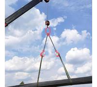 EPANO LXXW Lifting Chains Lifting Chains to Move Heavy Equipment with Standard Marking, 2 Way Chain Sling for 1 2 3 4 5 8T Load-bearing Chain Sling(4409 Lbs/2 Ton)