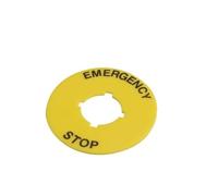 EPANO Yellow Emergency Stop PushButton Switch Accessory Warning Legend Label Mark Round Ring Plate 90mm 60mm 40mm(90 22MM)