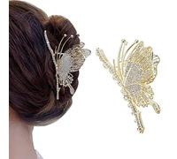 EPARTY Butterfly Hair Claw Clips for Women Sparkly Rhinestone Large Clutchers for Hair Non-Slip Metal Hair Clips Strong Big Hair Jaw Clips Gift