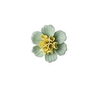 EPASHA Ceramic Wall Flower Handcrafted Ceramic Flowers Green Impatiens Flowers Sculpture Home Hanging 3D Wall Art Decor for Living Room Bedroom