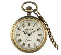 EPASHA Pocket Watch,Pocket Watch Pocket Watch Necklace Vintage Chic Quartz Numerals Watch Women Pendant Silm Thick Chain Clock Gift for Ladies (Color : Silm Chain) (Color : Thick Chain)