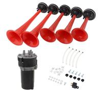ePathChina 125db 12V 5 DIXIE Trumpet Musical Car Air Horn Dukes of Hazzard General Lee with Compressor for Auto Truck Boat Bus (Black)