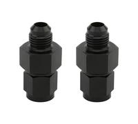ePathChina 2Pcs 6AN Male to 6AN Female Swivel Fuel Pressure Gauge Take off Fitting with 1/8 NPT Side Port, Aluminum Black Hose Tube Adaptor Fitting