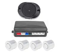ePathChina Car Parking Sensor System, 4 Sensors Buzzer Car Reverse Backup Radar System with Audible Alarm Buzzer, Waterproof Car Vehicle Back Assistant (Silver)