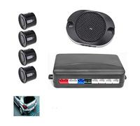 ePathChina Car Parking Sensor System, 4 Sensors Buzzer Car Reverse Backup Radar System with Audible Alarm Buzzer, Waterproof Car Vehicle Back Assistant (Black)