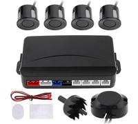 ePathChina Car Parking Sensor System, 4 Sensors Reverse Backup Radar Compatible with Android Car Player, Digital Distance Display & Buzzer Alert, Waterproof 12V Parking Assist Kit (Black)