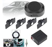 ePathChina Car Rear Reverse Backup System, Auto Vehicle Rear Reversing Radar System with 4 Parking Sensors Buzzer Alarm(White)