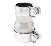 ePathChina Exhaust Adapter 2-2.5 in Lap Joint Double Clamp Carbon Steel Exhaust Reducer Pipe Connector for Muffler & Catalytic Converter, Easy Install (1)