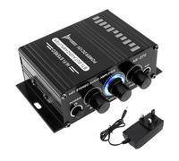 ePathChina Stereo Audio Amplifier, Mini Power Amplifier with Power Supply, 12V 2 x 20W 2 Channel Class D Hi-Fi Amplifier with AUX/USB/SD Input for Home, Car, Karaoke