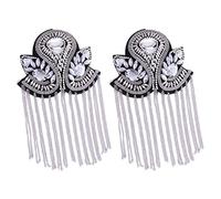 Epaulet Fringe Tassel Gifts 2Pcs Metal Luxury for Birthdays Sweaters Friends Silver
