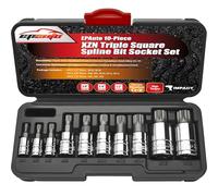 EPAuto 10-Piece XZN Triple Square Spline Bit Socket Set