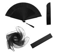 EPCDBBRT 1 Folding Fan, 1 Fan Bag, 1 Gift Box, 1 Silk Scarf, Folding Fan Set, Dance Fan, Gift Fan