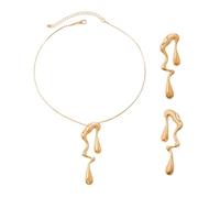 EPCDBBRT 1 Pair of Water Drop Earrings, 1 Water Drop Necklace, Simple and Fashionable Style, Unique and Delicate Craftsmanship, Suitable for Daily Matching, Suitable for Women and Fashionistas