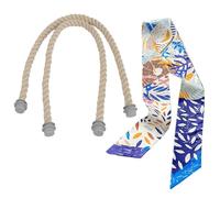 EPCDBBRT 1 Pair Woven Hemp Rope Khaki Hand Strap, 1 Blue 86*7cm Handle Strap, Bag Replacement Handles, Buckle Hand Straps