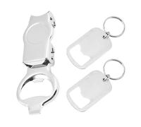 EPCDBBRT 1 Piece Multifunctional Folding Bottle Opener, 2 Pieces Bottle Opener Keychain, Stainless Steel