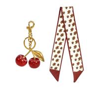 EPCDBBRT 1 Piece Of Cherry Keychain, 1 Piece Of Bag Strap, Decorative Cherry Charm, Cute Bag Keychain, Wallet Keychain