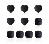 EPCDBBRT 10 Pieces Magnetic Buckles, Heart-Shaped Round Magnetic Buckles, Black Headscarf Magnets, Magnetic Brooch Accessories, Diy Magnetic Decoration
