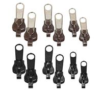 EPCDBBRT 12 Piece Replacement Zip Pullers, Zip Replacement Parts, Zip Accessories, Removable Zip Pullers, Zip Fixing Kit, Zip Repair Kit