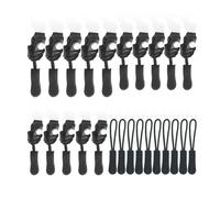 EPCDBBRT 15 Pieces Of Clothing Pullers And 10 Pieces Of Plastic Drawstrings, Detachable Pullers, Clothing Repair Accessories, Replacement Clothing Parts, Suitable For Clothes, Luggage, Backpacks