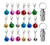 EPCDBBRT 18-Piece Bell Pendants & 2-Piece Info Pendants, Pet Anti-Loss Collar Accessories, Cat & Dog Supplies