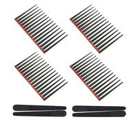 EPCDBBRT 2 Pairs Car Eyelash Stickers, 4 Door Handle Protectors, Black, Plastic, Headlight, Door