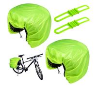 EPCDBBRT 2 Pieces Bicycle Rain Cover, 2 Pieces Straps, Bicycle Protective Cover, Bicycle Saddle Rain Cover, Suitable For Rainy Days, Camping, Hiking
