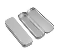 EPCDBBRT 2 Pieces Metal Pencil Case, Brush Case, Mini and Narrow Pencil Case
