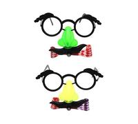 EPCDBBRT 2 Pieces Of Funny Glasses And 2 Pieces Of Blow-Up Toys, Trick Toys, Funny Masks, Kids Toy Glasses, Mustache Glasses, Role Play Accessories