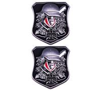 EPCDBBRT 2 Pieces Of Helmet Badges, Unique Design Style, Personalized Decorative Design, Wear-Resistant And Durable Materials, Adding Fashion Style, Suitable For Clothing And Personalized Accessories