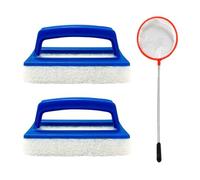 EPCDBBRT 2 Pieces Of Pool Cleaning Floor Brushes, 1 Piece Of Leaf Net, Pool Cleaning Sponge, Pool Brush, Pool Lining Pool Brush, Pool Accessories Cleaning
