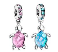 EPCDBBRT 2 Pieces Turtle Pendants, Creative Animal Pendants, Turtle Pearl Pendants, DIY Jewelry Pendants, Suitable for Bracelets, Necklaces and Jewelry