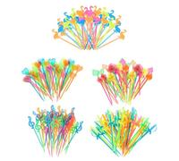 EPCDBBRT 250 Pieces Multi-Color Fruit Forks, 8.1Cm Long, Modern Design, Dishwasher Safe