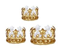 EPCDBBRT 3 Pieces Inflatable Crown, Gold, Adults Birthday Crown, Star Decoration, Noble & Festive, Easy To Use