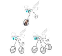 EPCDBBRT 3 Pieces Of Small Bow Photo Frames, Wedding Bouquet Pendant, Wedding Photo Frame, Oval Small Photo Frame, Diy Photo Decoration, Photo Frame Pendant Decoration