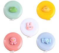 EPCDBBRT 5 Pieces Mini Tape Measure, Cartoon Animal Tape Measure, Retractable, Portable, Measurements Ruler