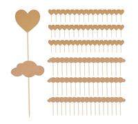 EPCDBBRT 50 Pieces Of Heart-Shaped Inserts And 50 Pieces Of Cloud-Shaped Inserts, Cake Decoration Inserts, Retro Decoration Inserts, Cupcake Toppers, Cake Accessories